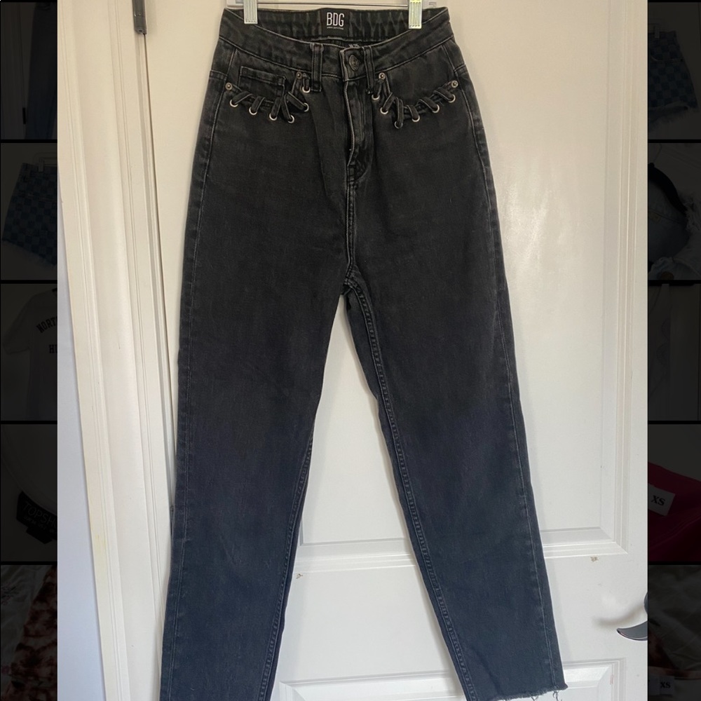 BDG black mom jeans. Waist 25